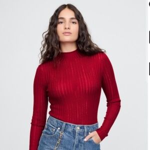 Cult Gaia  sled  Red sheer brand new light wool sweater